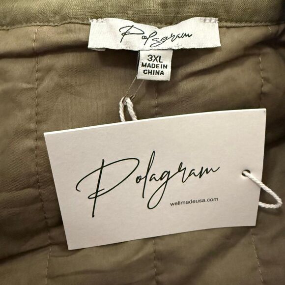 POLAGRAM Flourish Floral Embroidered Jacket, Olive/Blush, NWT! 3X - Picture 9 of 11